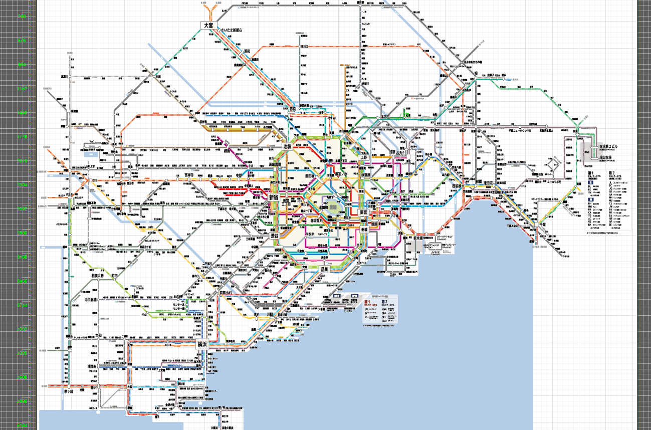 illusrator上の路線図